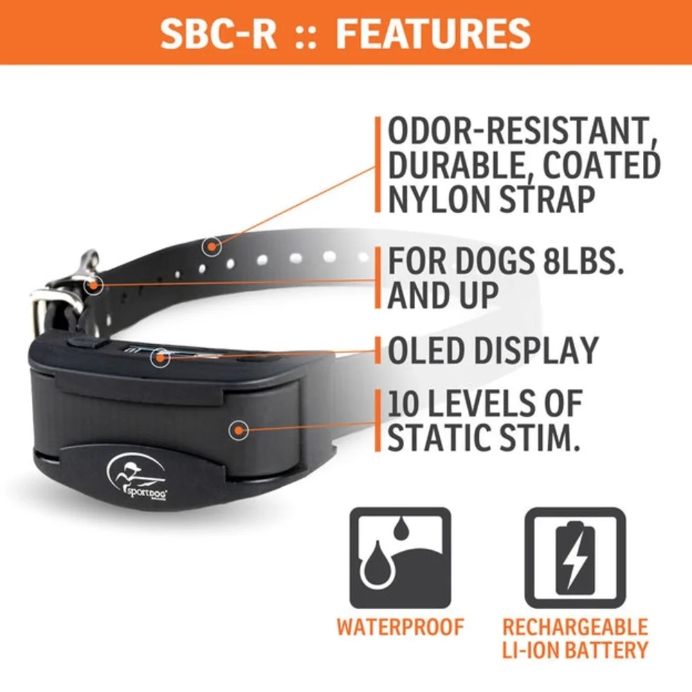 Black Rechargeable Bark Collar